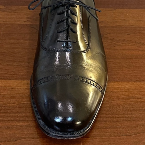 🌟HP🌟Florsheim Lexington Black Leather Perfed Cap Toe Oxford Dress Shoes 11EEE - Picture 5 of 11